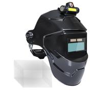 Tecnología de oscurecimiento automático - Instantly Adjusts Lens Shade to Protect Your Eyes from Sparks and UV/IR Radiation, Ensuring Clear Visibility and Safety While Welding. Solar Powered & Energy