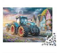 Tecnología de Tractores Inteligentes 1000 Pieza Escena de Granja futuristas Cartón Resistente Rompecabezas Clásicos Adultos Niños Desafío Descompresión Decoración De Paredes Regalo 52x38cm/1000pcs