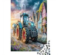 Tecnología de Tractores Inteligentes 1000 Pieza Escena de Granja futuristas Papel Ecológico Rompecabezas Premium para Adultos Descompresión Educativa Regalo Decoración De Paredes 70x50cm/1000pcs