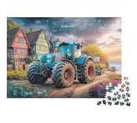 Tecnología de Tractores Inteligentes 1000 Pieza Vehículo agrícola futuristas Papel Ecológico Rompecabezas Premium para Adultos Descompresión del Juego Educativo Regalo 70x50cm/1000pcs