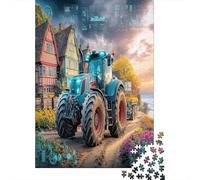 Tecnología de Tractores Inteligentes Cartón Resistente Rompecabezas Clásicos 1000 Pieza Vehículo agrícola futuristas Adultos Niños Imposible Difícil Descompresión Regalo 52x38cm/1000pcs