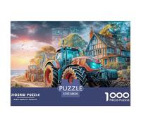 Tecnología de Tractores Inteligentes Puzzle para Adultos Maquinaria agrícola futurista La Combinación Color Y Desafío Perfectamente Adaptado para Adultos Y Niños Desde 14 Años 38x26cm/1000p