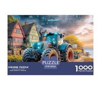 Tecnología de Tractores Inteligentes Puzzle para Adultos Vehículo agrícola futurista Desafío Mental con Alma De Obra De Arte Excepcional, Diseñado para Adultos Y Niños Desde 14 Años 38x26cm/1000pcs