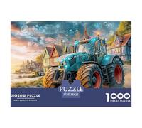 Tecnología de Tractores Inteligentes Puzzle para Adultos Vehículo agrícola futurista Rompecabezas De Alta Definición para Los Más Exigentes Único Y Original para Adultos/Niños 14+ 38x26cm/1000pcs