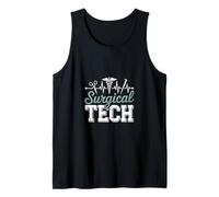 Tecnología quirúrgica Divertida Diciendo ECG Latido del corazón Caduceo Camiseta sin Mangas