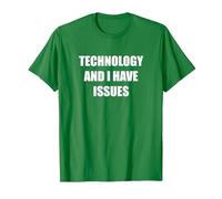 Tecnología y Tengo Problemas Camiseta, Hombre, Verde Kelly, XXL