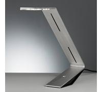 TECNOLUMEN Flad - lámpara de mesa LED, gris plata EC:EPREL:974373