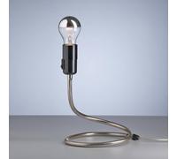 TECNOLUMEN Lámpara de mesa LIGHTWORM, niquelada EC:EPREL:703387