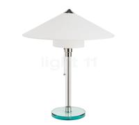 Tecnolumen Wagenfeld WG 27, lámpara de sobremesa, cuerpo transparente/pie vidrio
