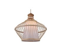 TECNOLUX EURO ARAÑA DE BAMBÚ ART WOVEN, PORTALÁMPARAS E27, 100 CM, ALTURA COLGANTE AJUSTABLE, ADECUADA PARA DECORACIÓN DEL HOGAR, RESTAURANTE Y BAR