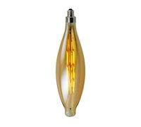 TECNOLUX EURO Bombilla LED filamento grande E27 18W luz amarilla 3000K