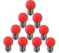 TECNOLUX EURO Bombilla LED Globo Rojo G45 230V 3W E27 [10 estucos