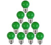 TECNOLUX EURO Bombilla LED Globo verde G45 230V 3W E27 [10 estucos
