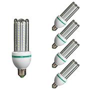 TECNOLUX EURO Lámpara Bombilla Led 4U Tubo E27 6400 K Luz Fría 16W (Pack5)