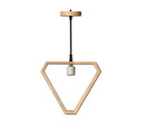 TECNOLUX EURO Lámpara Iluminación colgante madera Rosca E27 para el Restaurante Dormitorio Sala de Estudio 25x28.5x5 diámetro color naturar