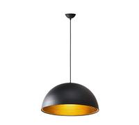 TECNOLUX EURO Lámpara Iluminación colgante moderna nordica Rosca E27 para el Restaurante Dormitorio Sala de Estudio Loft Pasillo 40 cm diámetro color negro y oro 45223