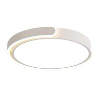 TECNOLUX EURO Plafón LED, color blanco, regulable tres colores, luz blanca, luz cálida, luz amarilla, 48W + 48W Ø50 CM