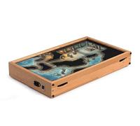 TecnoOdino Odino - Monitor horizontal de 24,5" para juegos de mesa y configuración profesional - Estructura de madera premium - Compatible con MSI Pro MP252 (haya - nogal claro)