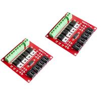 TECNOULAB 2 uds botón MOSFET de Cuatro Canales y 4 rutas IRF540 V4.0 + módulo de Interruptor MOSFET