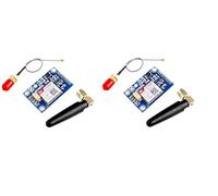 TECNOULAB 2 uds SIM800L V2.0 5V módulo inalámbrico gsm GPRS Banda cuádruple con Tapa de Cable de Antena