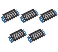 TECNOULAB 5 Piezas Capacidad de la batería Indicador de Nivel de energía Pantalla Azul para 6S 25.2V 18650 baterías de Iones de Litio (6S)