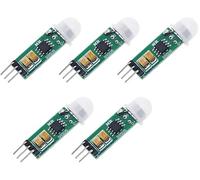 TECNOULAB 5 uds HC-SR505 Mini Sensor de Movimiento PIR infrarrojo Detector infrarrojo preciso SR505