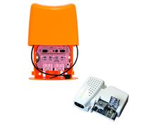 TECNOVOZ Kit Amplificador DE MASTIL 30DB + Fuente DE ALIMENTACION LTE 5G 700Mh 2º Dividendo TELEVES 561621 + 5795 …