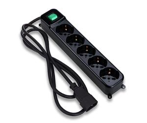 Tecnoware fmp5iecig base múltiple 1,5 m 5 salidas ac interior negro