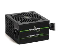 Tecnoware Fuente de alimentación Free Silent Pro 550W ATX para PC avanzados con Tarjeta gráfica NVIDIA GeForce GTX - RTX, Ventilador silencioso, Conectores PCI-E, CPU 4+4, SATA, Molex.
