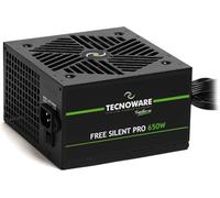 Tecnoware Fuente de Alimentación Free Silent Pro ATX 650W para PC Avanzados con Tarjeta Gráfica NVIDIA GeForce GTX - RTX, Ventilador Silencioso, Conectores PCI-E, CPU 4 + 4, SATA, Molex