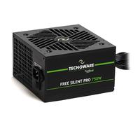 Tecnoware Fuente de Alimentación Free Silent Pro ATX 750W para PCs Avanzados con Tarjeta Gráfica NVIDIA GeForce GTX - RTX, Ventilador Silencioso, Conectores PCI-E, CPU 4 + 4, SATA, Molex