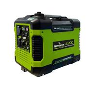 Tecnoware Power Systems - Generador Eléctrico Portátil 2200VA, Inverter Silencioso 58dB, Motor OHV 4 Tiempos, Eco Speed Control, 2 Tomas Schuko, Generador Gasolina Inverter, Verde, 2200 VA