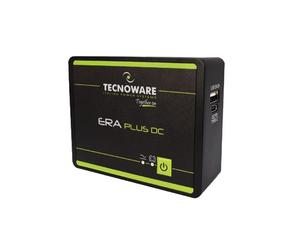 Tecnoware Power Systems Mini UPS ERA Plus DC para WiFi/Modem y videovigilancia, no Apto para Gaming/Consola, USB-C y USB-A, PowerBank 5200mAh, protección Picos de tensión y Cortes hasta 240 min