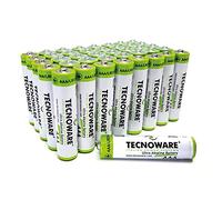 Tecnoware Power Systems - Pilas Alcalinas AAA, paquete de 40, 1,5V, Energía Duradera para Juguetes y Mandos, Protección Antifugas, Ecológicas con Embalaje Reciclable, AAA