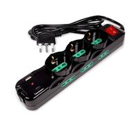 Tecnoware Power Systems Regleta Power Cleaner 9, 3 Salidas Italia/Schuko, 6 Salidas Italia 10/16A, 1 Puerto USB-A, 1 Puerto USB-C, Quick Charger 3.0, Interruptor Luminoso, Negro