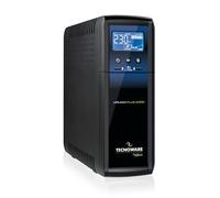 Tecnoware Power Systems - UPS EXA PLUS 2000, Protección contra Apagones y Sobretensiones, Autonomía 20-50 min, AVR Plus y USB, Optimo para PC Gaming y Consolas, Negro