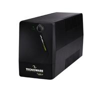 Tecnoware UPS 650VA para PC/Modem, NO Gaming/Consola, SAI ERA Plus, 2 Schuko, Protege de apagones y Picos de tensión PC, módem, videovigilancia, TPV, NAS, POS