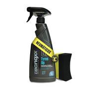 Tecnoxx Tyres Up - Abrillantador e Hidratador de Neumáticos y Gomas - Protección UV, Brillo Intenso y Resultado Instantáneo - Esponja Aplicadora Incluida - Envase Grande 750 ml con pulverizador