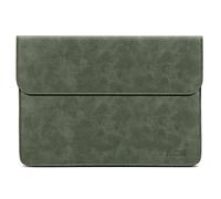 TECOOL 13 Pulgadas Funda Portátil Protectora,Funda Cuero para MacBook Air 13.6 2022 M2 / M1 2020-2018,MacBook Pro 13 2022 M2 / 2021 2020 M1-2016, Surface Pro 7-3,XPS 13,Matebook 13 etc,Sleeve- Verde