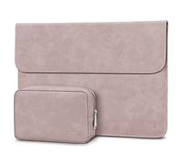 TECOOL 13 Pulgadas Funda Portátil Protectora, Funda Cuero para MacBook Air 13.6 2022 M2 / MacBook Air 13 2021 M1-2018, MacBook Pro 13 2022 M2 / 2020 M1-2016, Surface Pro, XPS/Matebook 13 Sleeve-Rosa