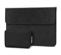 TECOOL 13 Pulgadas Funda Portátil Protectora,Funda Cuero para MacBook Air 13.6 2022 M2 / MacBook Air 13 2021 M1-2018, MacBook Pro 13 2022 M2 / 2020 M1-2016,Surface Pro, XPS/Matebook 13 Sleeve-Negro