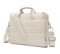 TECOOL 14 Pulgadas Bolsa Ordenador Portatil, Funda Protectora Maletín Bandolera para 13 14 Pulgadas Acer Asus Lenovo HP Dell NoteBook, Macbook Air 13 15, MacBook Pro 13 14 - Beige