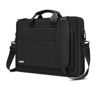TECOOL 17.3 Pulgadas Bolsa Portátil Maletín Ordenador, Funda Para para 17-17.3 Pulgadas Lenovo Dell Acer ASUS Samsung Protatil Notebook, Impermeable Bolsa Maletín 17 -Negro
