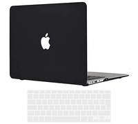TECOOL Funda Compatible con MacBook Air 13,3 Pulgadas 2010-2017 (A1466 A1369), Carcasa de Plástico Ultrafina y Cubierta de Teclado en UE, Negro