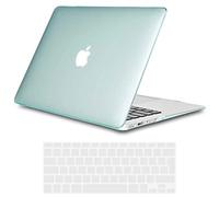 TECOOL Funda Compatible con MacBook Air 13,3 Pulgadas 2010-2017 (A1466 A1369), Carcasa de Plástico Ultrafina y Cubierta de Teclado en UE, Verde Menta Cristal