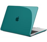 TECOOL Funda Compatible con MacBook Pro 13 Pulgadas 2016-2022 (M2 M1 A2338/A2289/A2251/A2159/A1989/A1706/A1708), Carcasa de Plástico Ultrafina, Turquesa Oscuro Cristal