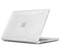 TECOOL Funda Compatible con MacBook Pro 14 Pulgadas M5 M4 M3 M2 M1 Pro MAX 2021-2026, Carcasa de Plástico Ultrafina, Glitter Transparente
