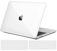 TECOOL Funda para 2016-2022 MacBook Pro 13, M2 M1 A2338 A2289 A2251 A2159 A1989 A1706, Carcasa Protectora Dura de Plástico Brillante y Cubierta del Teclado Español, transparente
