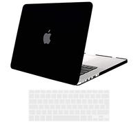 TECOOL Funda para Antiguo MacBook Pro 13,3 Pulgadas Retina 2015 2014 2013 2012 (A1502 A1425), Carcasa de Plástico Ultrafina y Cubierta del Teclado UE, Negro