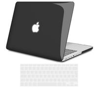 TECOOL Funda para Antiguo MacBook Pro 15 Pulgadas Retina 2015 2014 2013 2012 (A1398), Carcasa de Plástico Ultrafina y Cubierta del Teclado UE, Negro Brillante